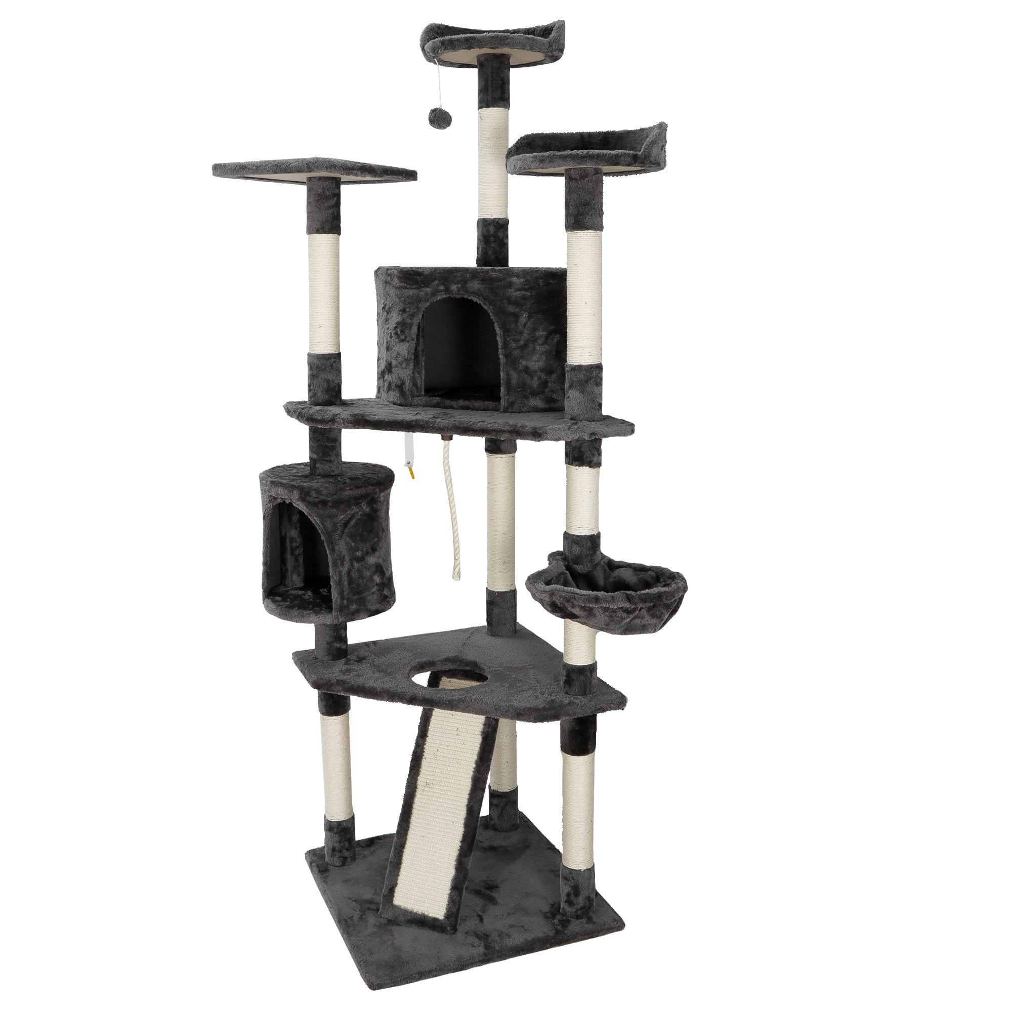 ZENY 79in Cat Trees with Sisal Scratching Posts Perches and Condo, Multi-Level Cat Tower Furniture