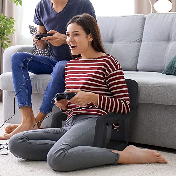 ZENY Set of 2 Portable Stadium Seat for Bleachers and Bench 5-Reclining Adjustable Positions