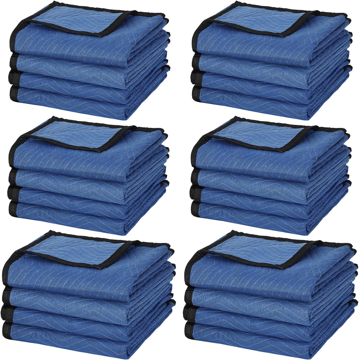 ZENY 24 Pack 80x 72 Moving Blankets - Quilted Shipping Furniture Moving Pads for Protecting Furniture