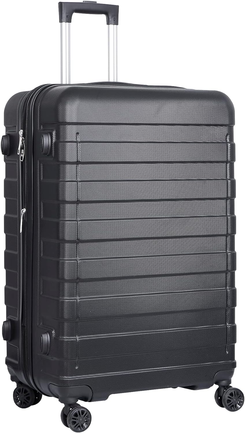 ZENY 3-Piece Luggage Set, Expandable Suitcase Set (21/26/30 Inch) with 360Spinner & TSA Lock, Hardside ABS + PP, Black