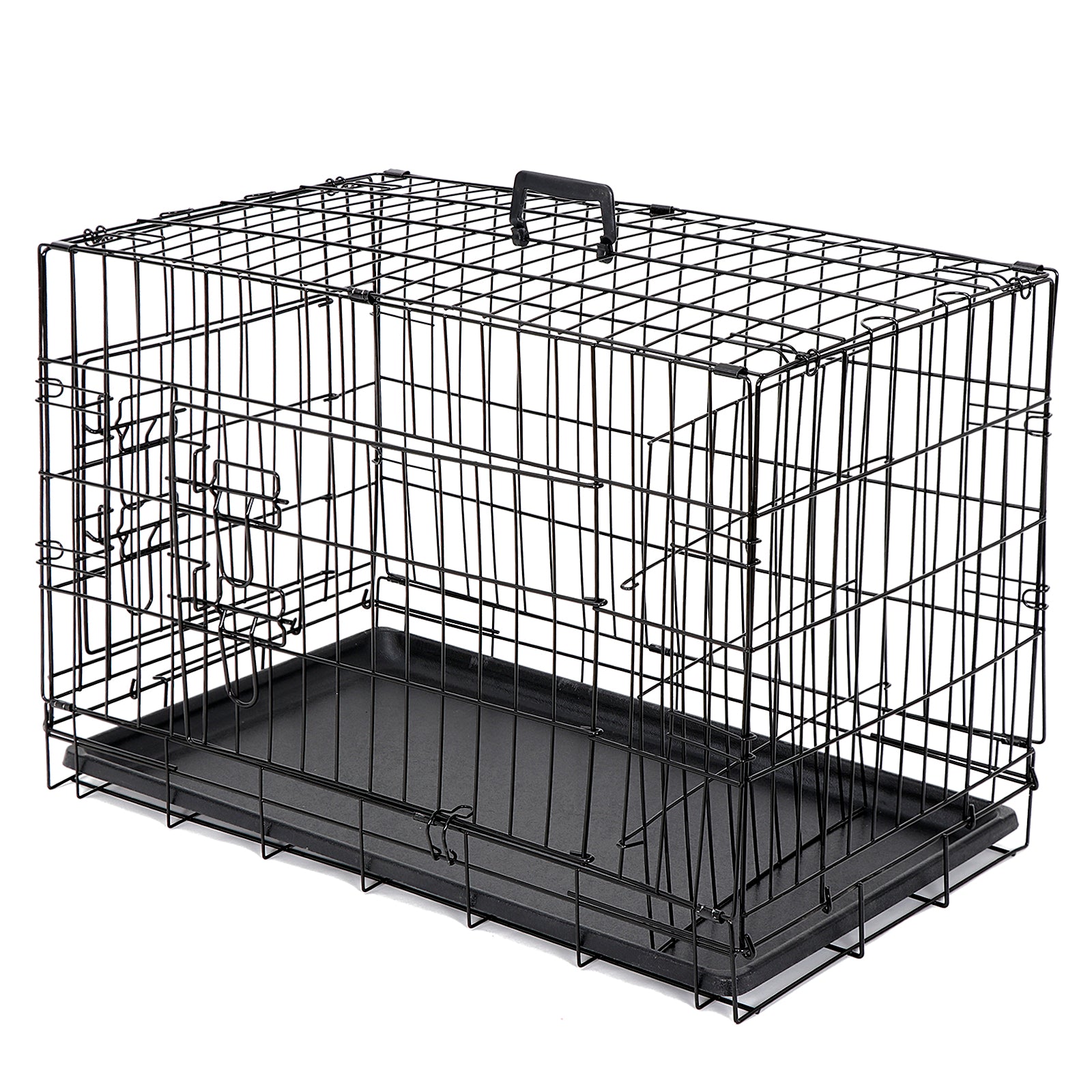 ZENY 30 inch Dog Crate Double Door Folding Metal Dog or Pet Crate Kennel