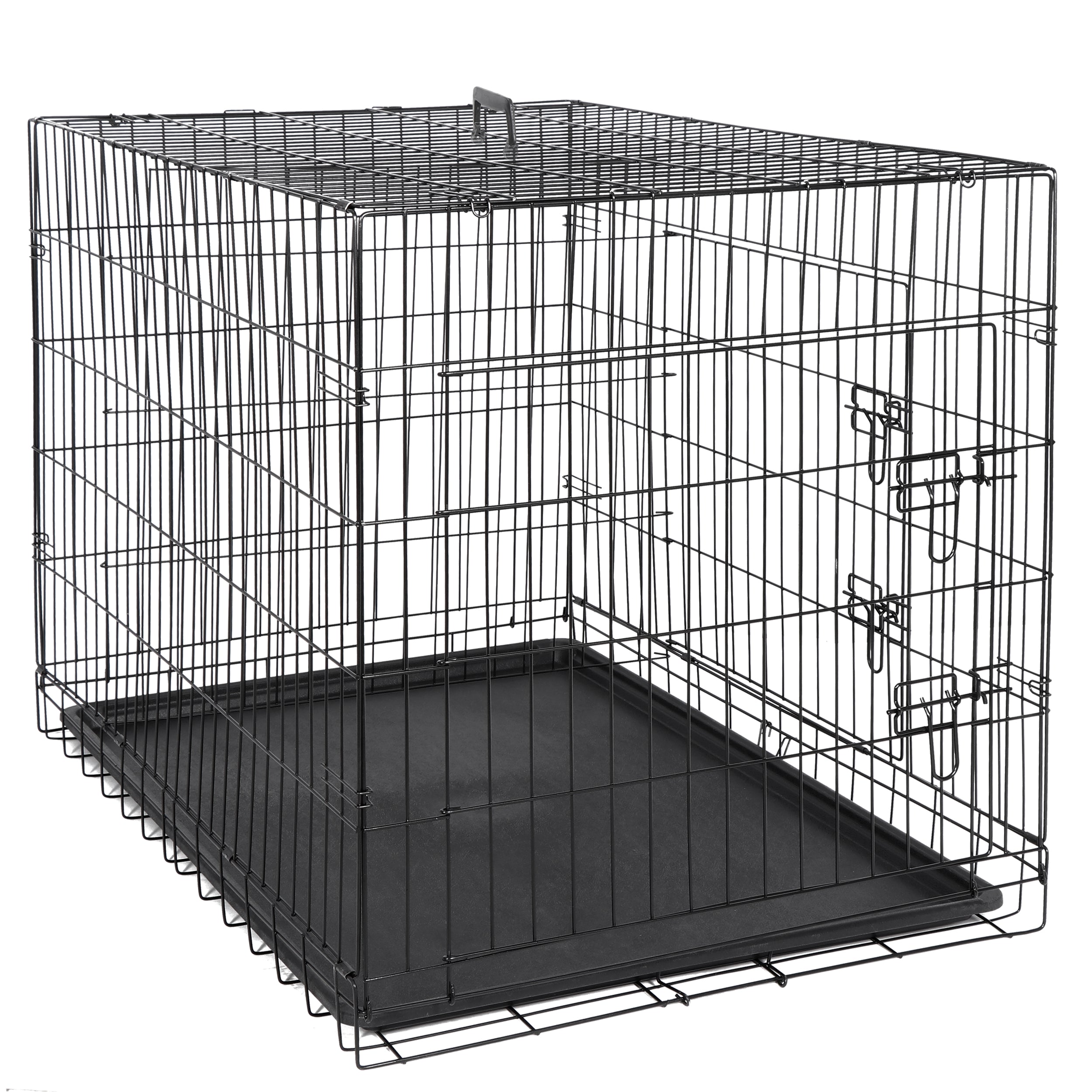 ZENY 42 inch Dog Crate Double Door Folding Metal Dog or Pet Crate Kennel