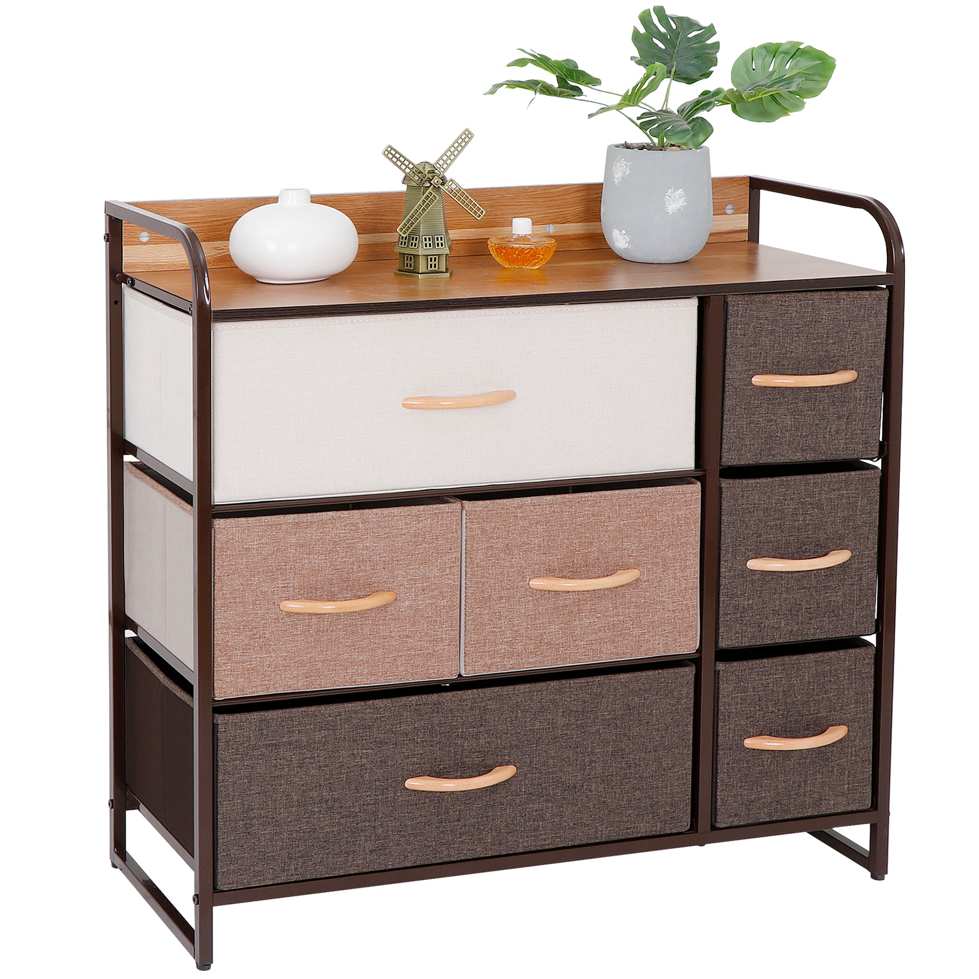 ZENY Dresser with 7 Drawers, Fabric Storage Tower Organizer Unit for Bedroom, Living Room,Hallway
