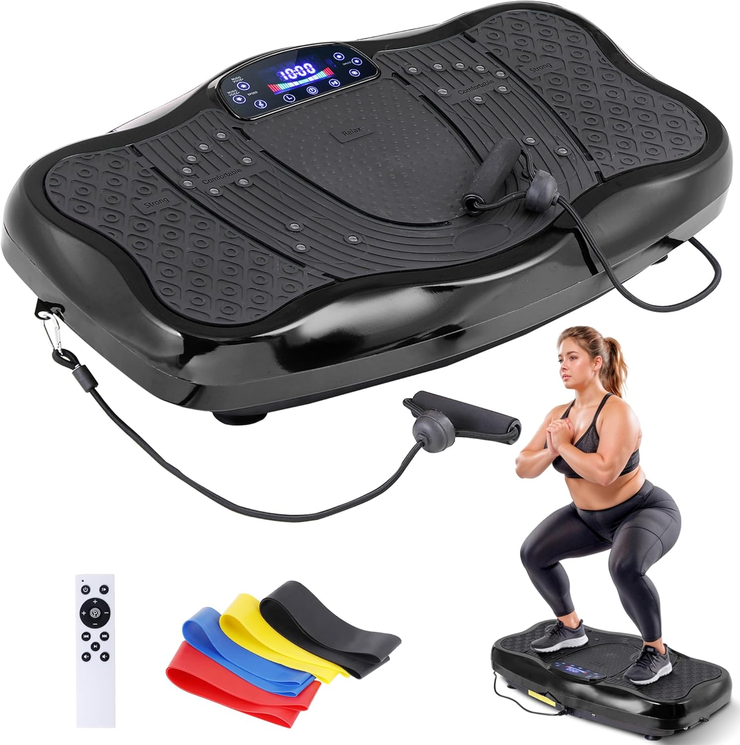 ZENY Vibration Plate Exercise Machine, Full Body Vibration Platform for Home Workout, Weight Loss, Lymphatic Drainage, Body Shaping