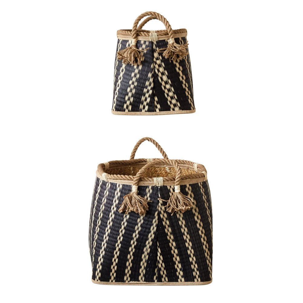 Wicker Basket w/Rope Handles