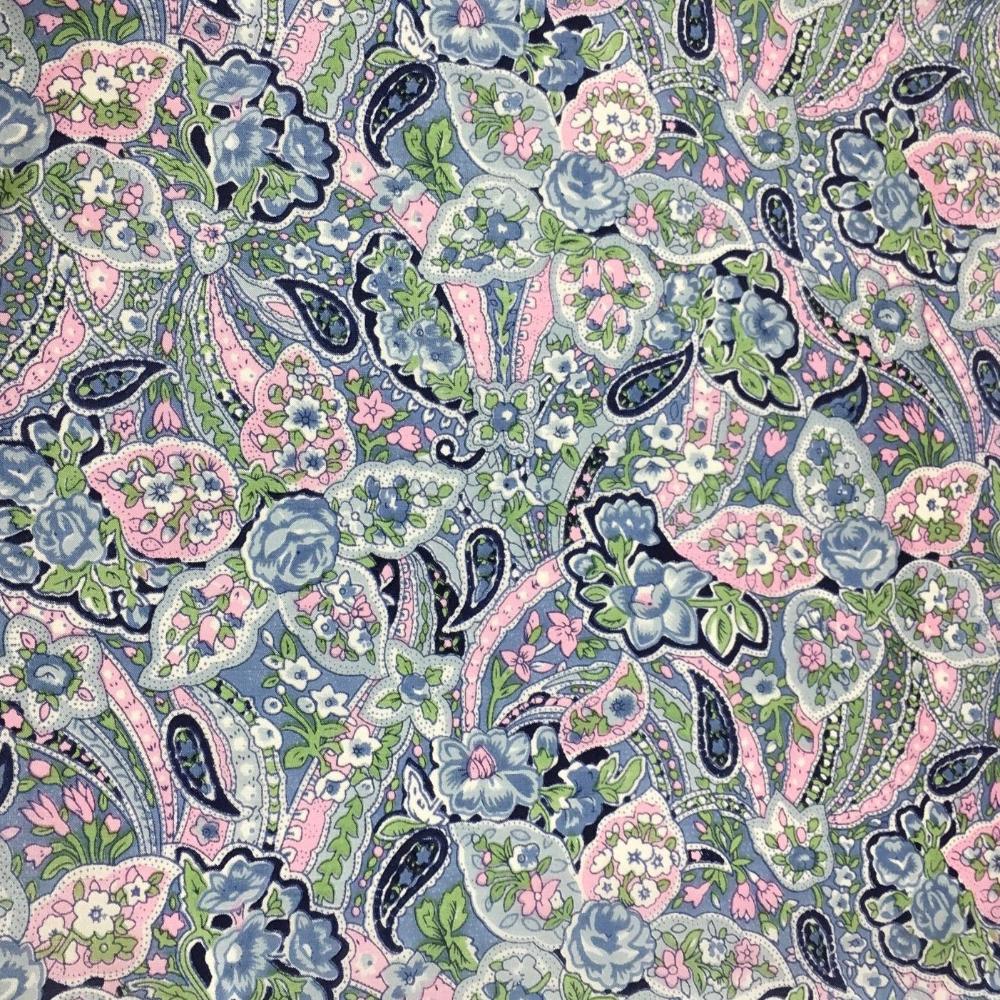 Calico Silk Wild Rag - Paisley Blue