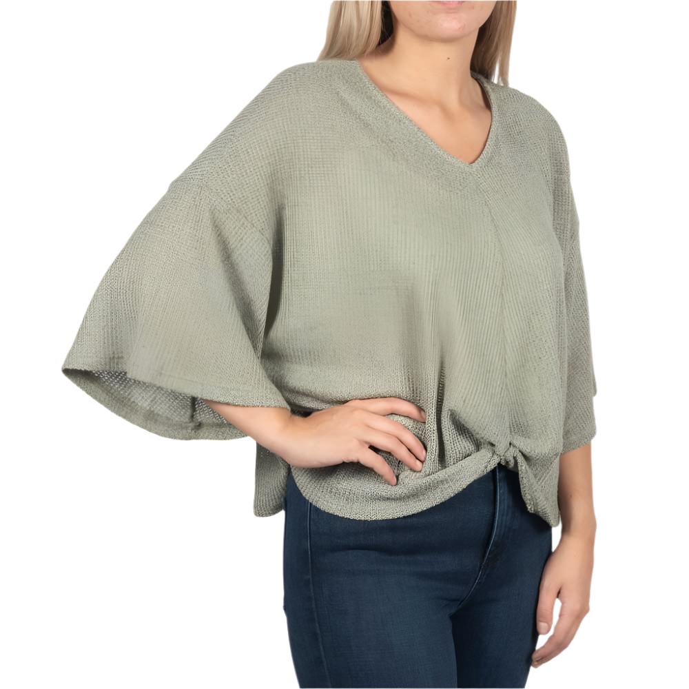 Twist Front Olive Dolman Top