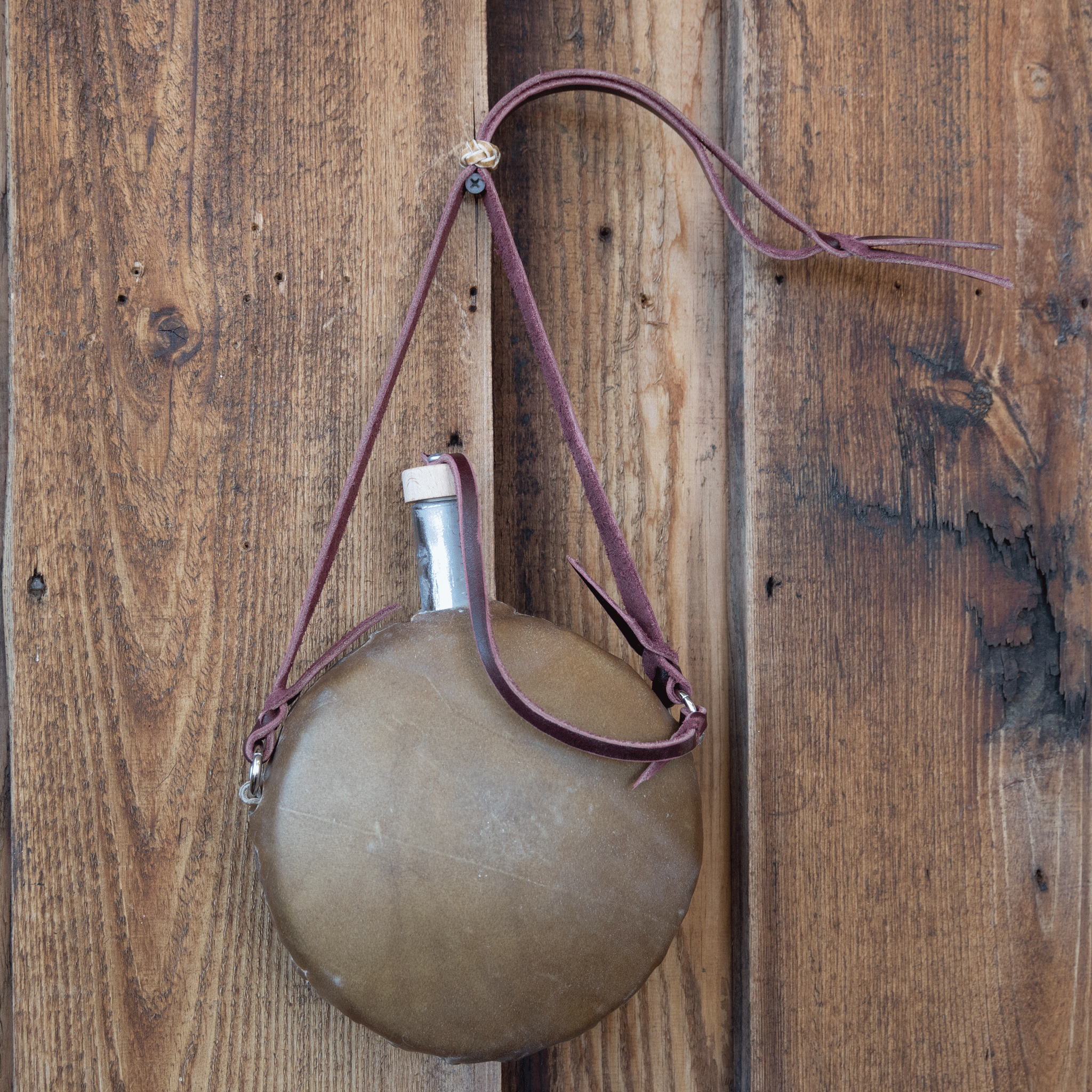 Bill Elliott Handmade Rawhide Canteen