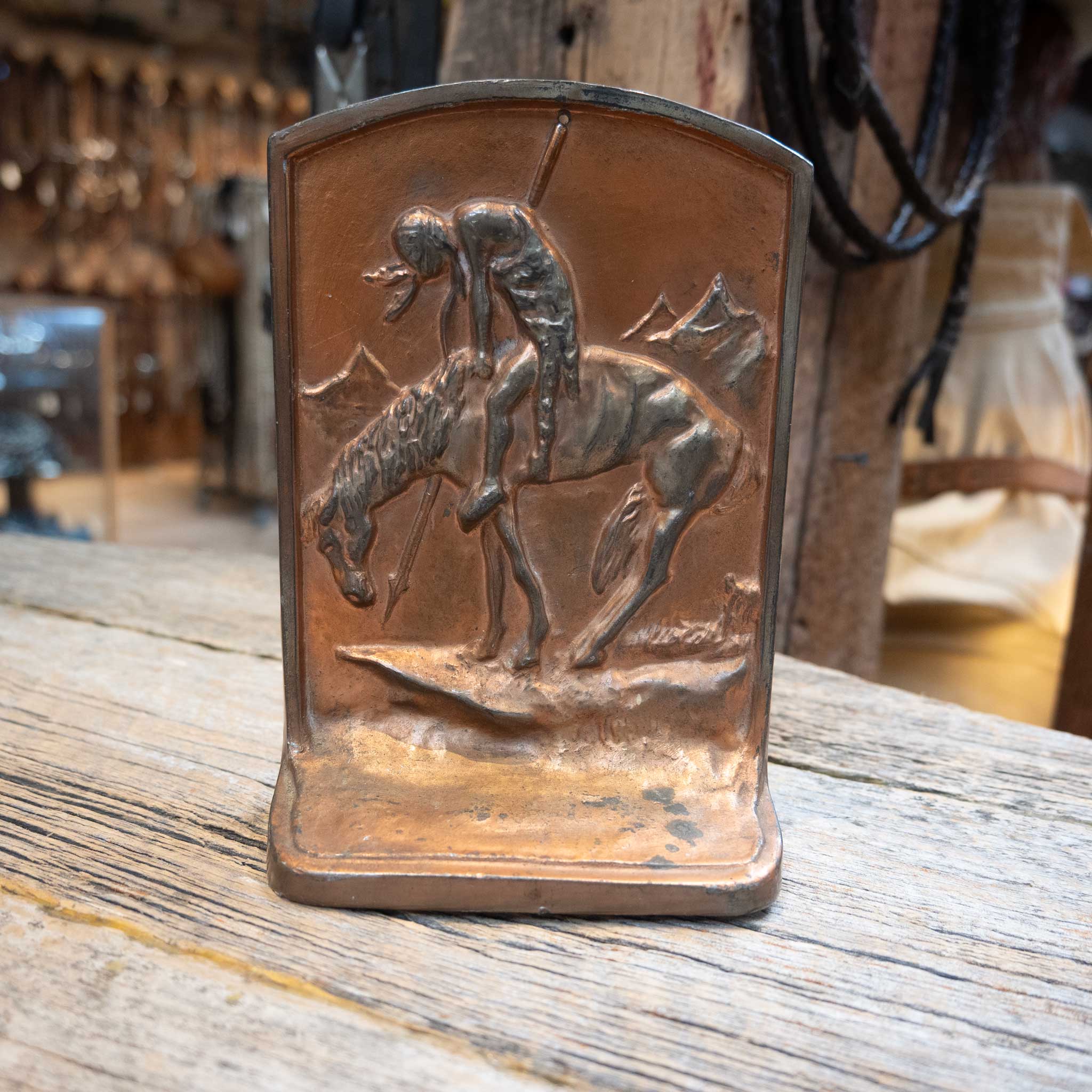 "End of the Trail" Copper Finish Wall Hanging