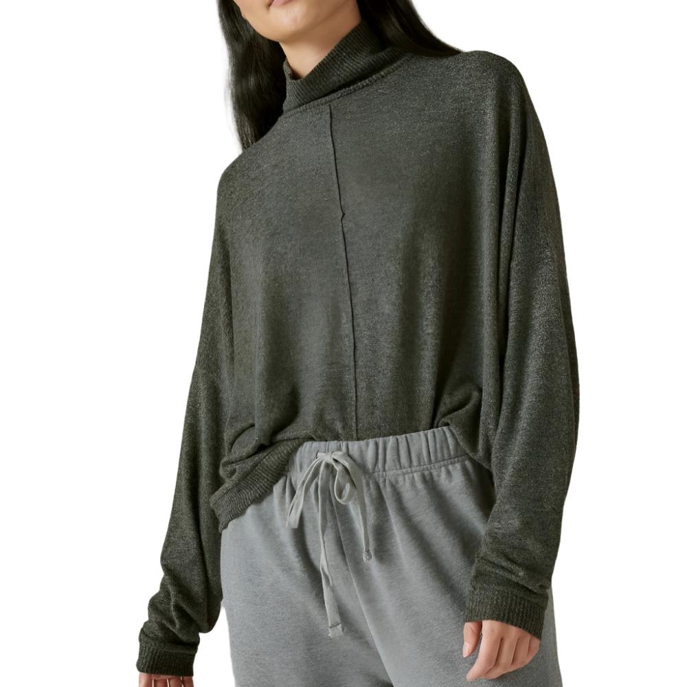 Lucky Brand Cloud Jersey Mock Neck Top