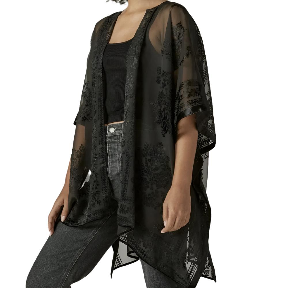Lucky Brand Velvet Burnout Kimono
