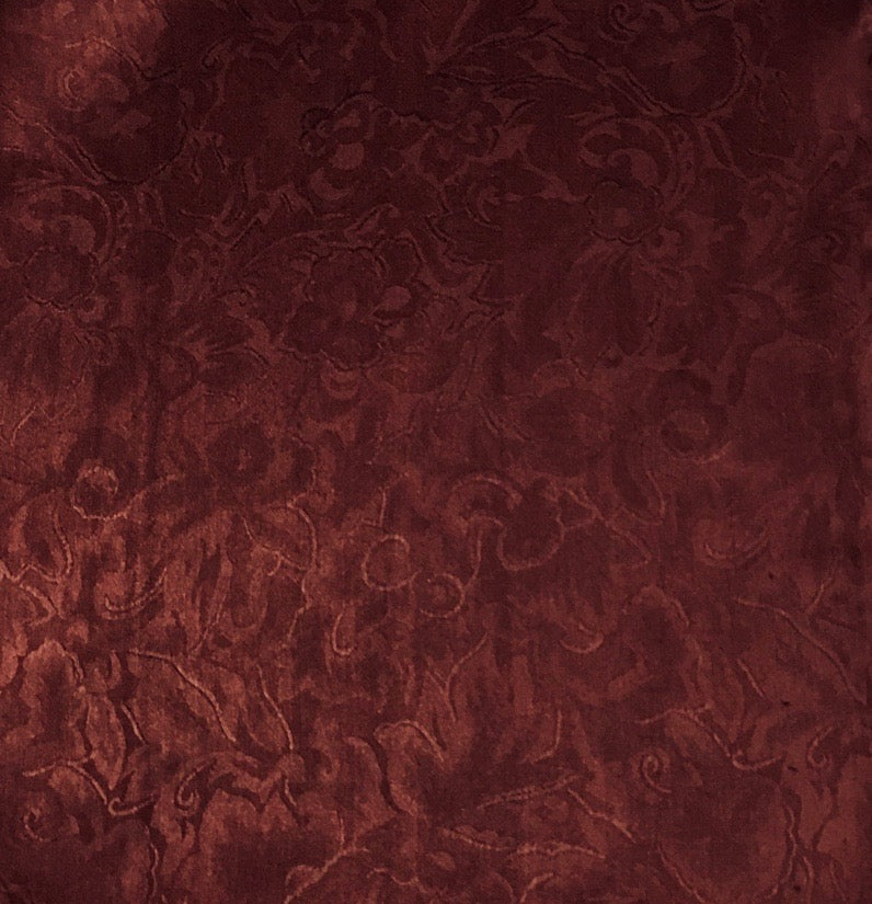Jacquard Silk Wild Rag -Cranberry