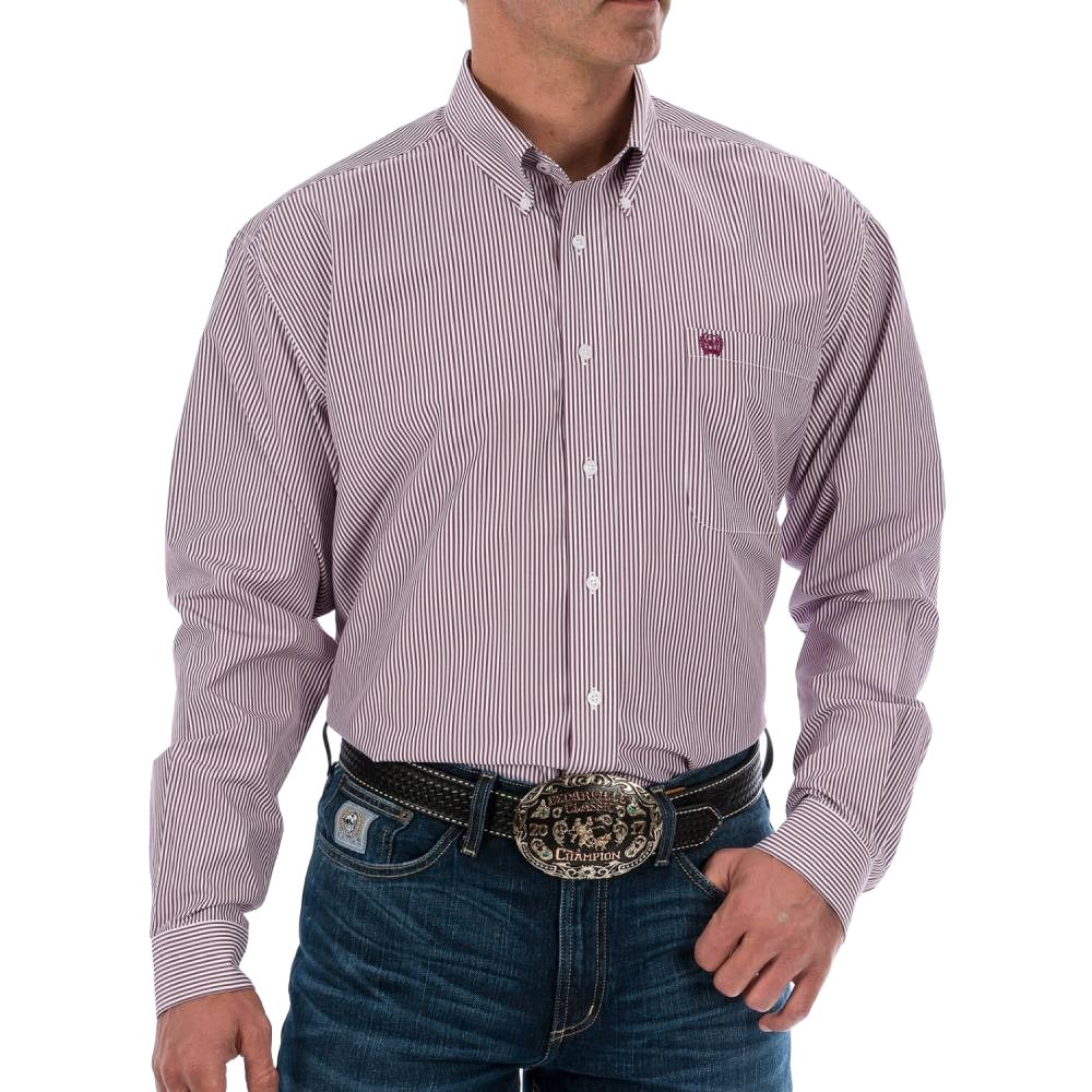 Cinch Men's Stripe Button Shirt