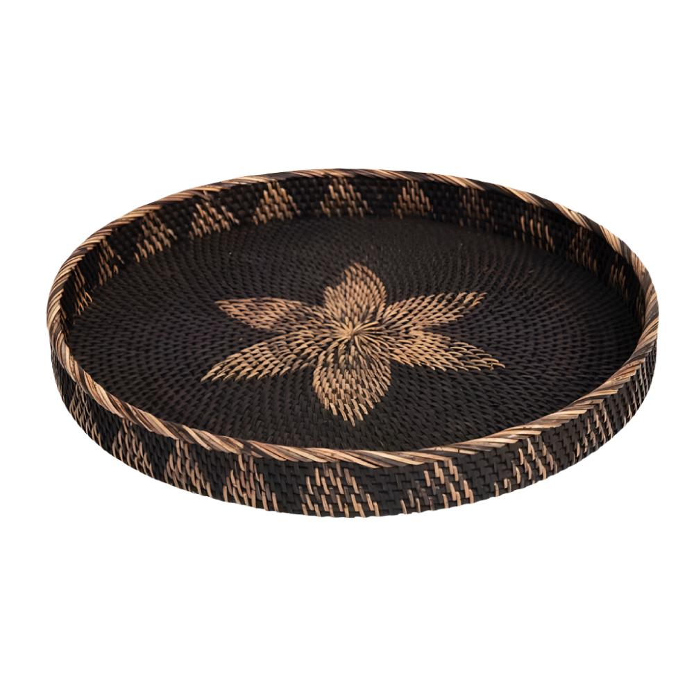Decorative Hand-Woven Rattan Tray