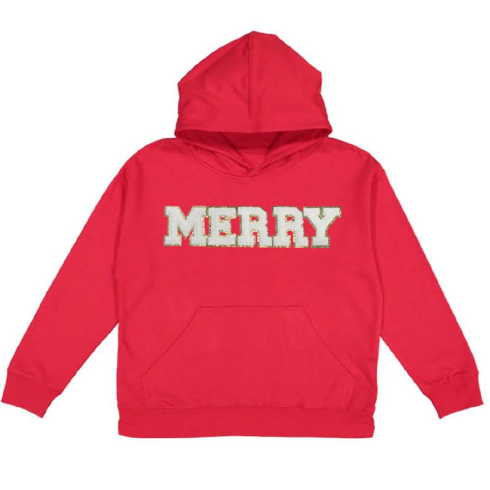 "Merry" Patch Christmas Hoodie