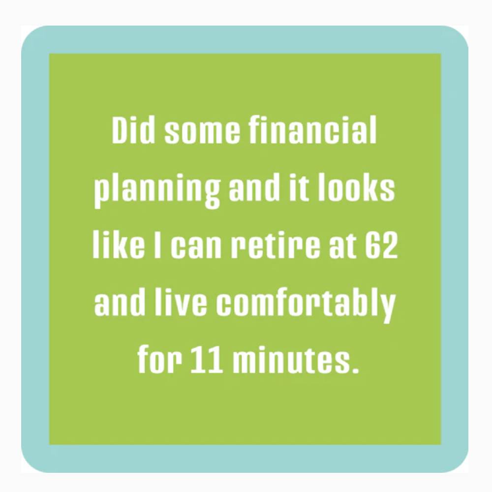 "Financial Planning" Coaster