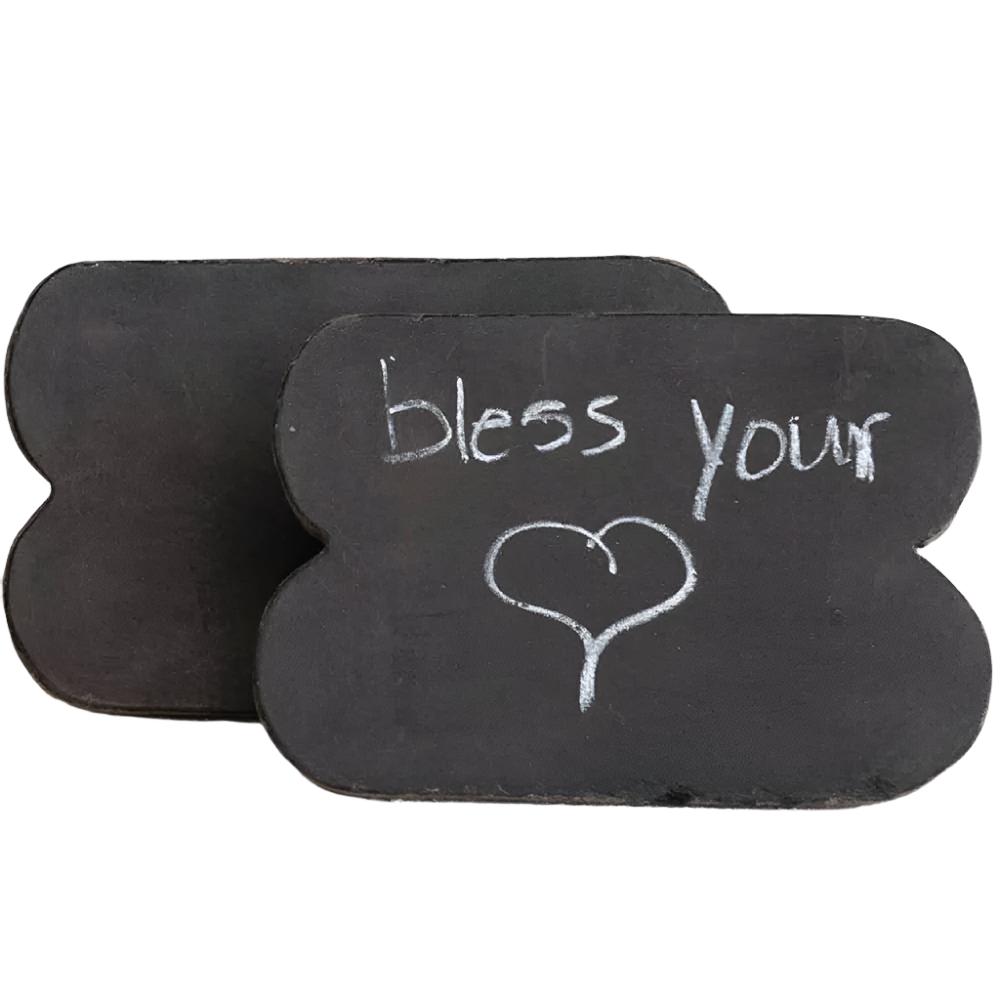 Black Chalkboard Double Found Wood Sign