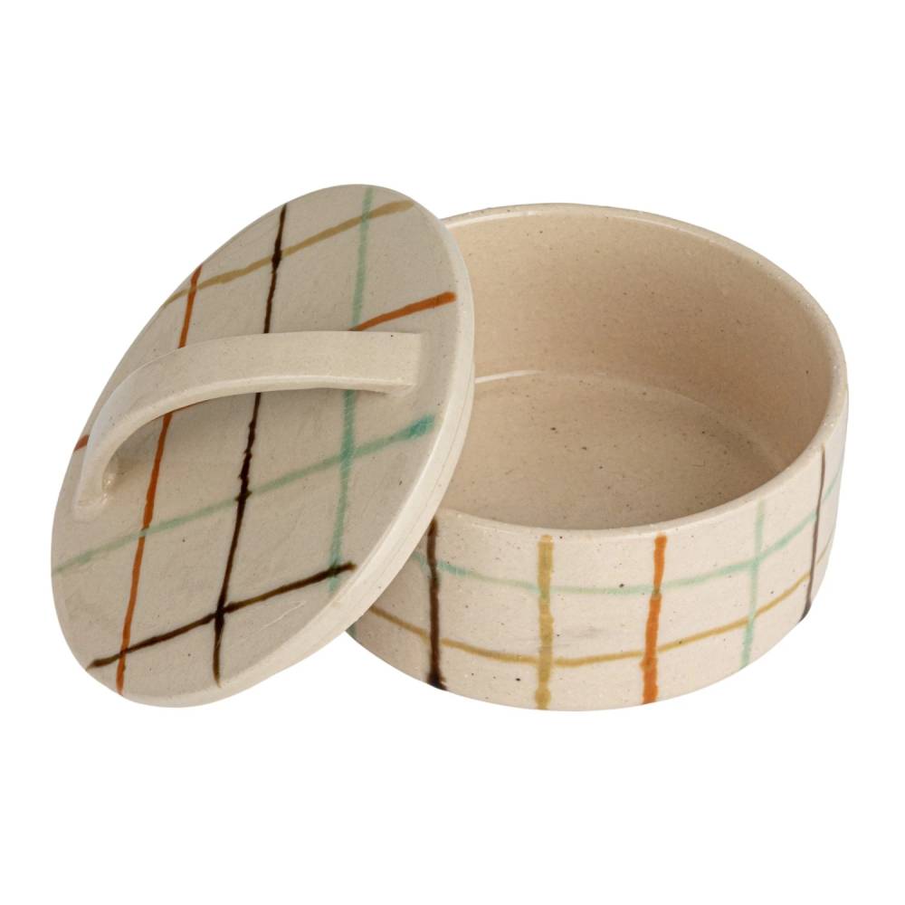 Hand-Painted Stoneware Dish - FINAL SALE