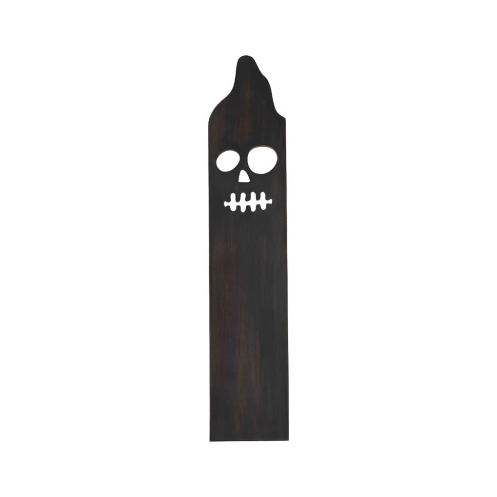 Mud Pie Black Skeleton Face Plank