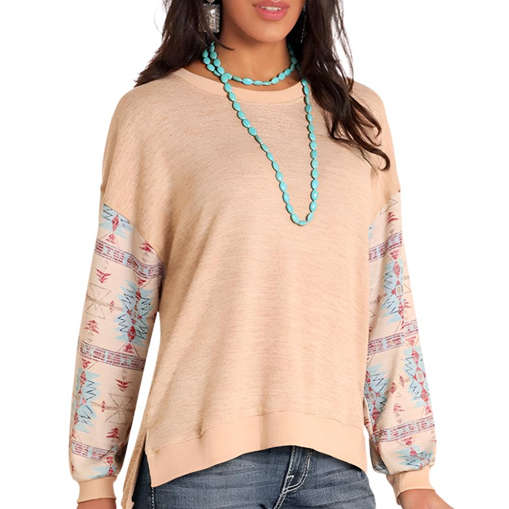 Panhandle Women's Aztec Sleeve Top
