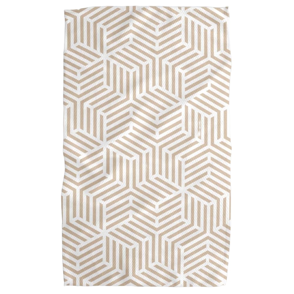 "Stacked Cubes" Tea Towel
