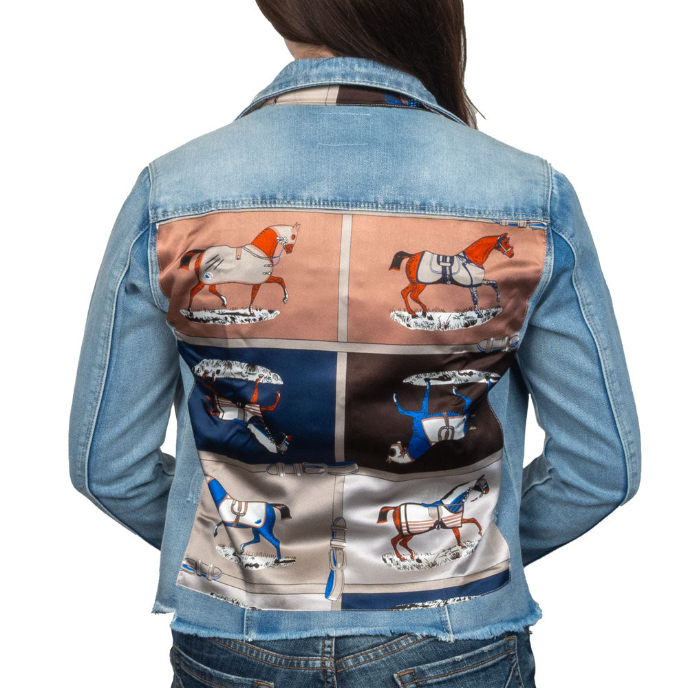 Stacy Bradley Light Denim Designer Horse Jacket - FINAL SALE