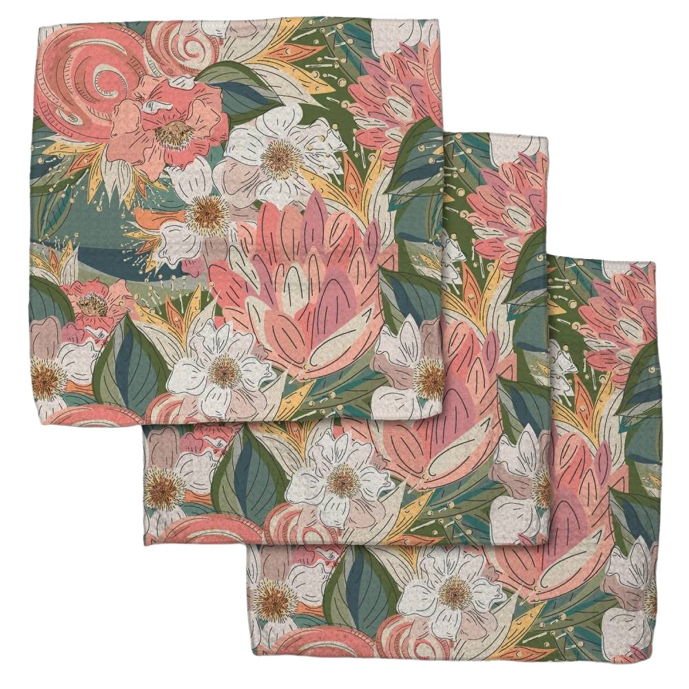 "Flower Explosion" Dishcloth Set