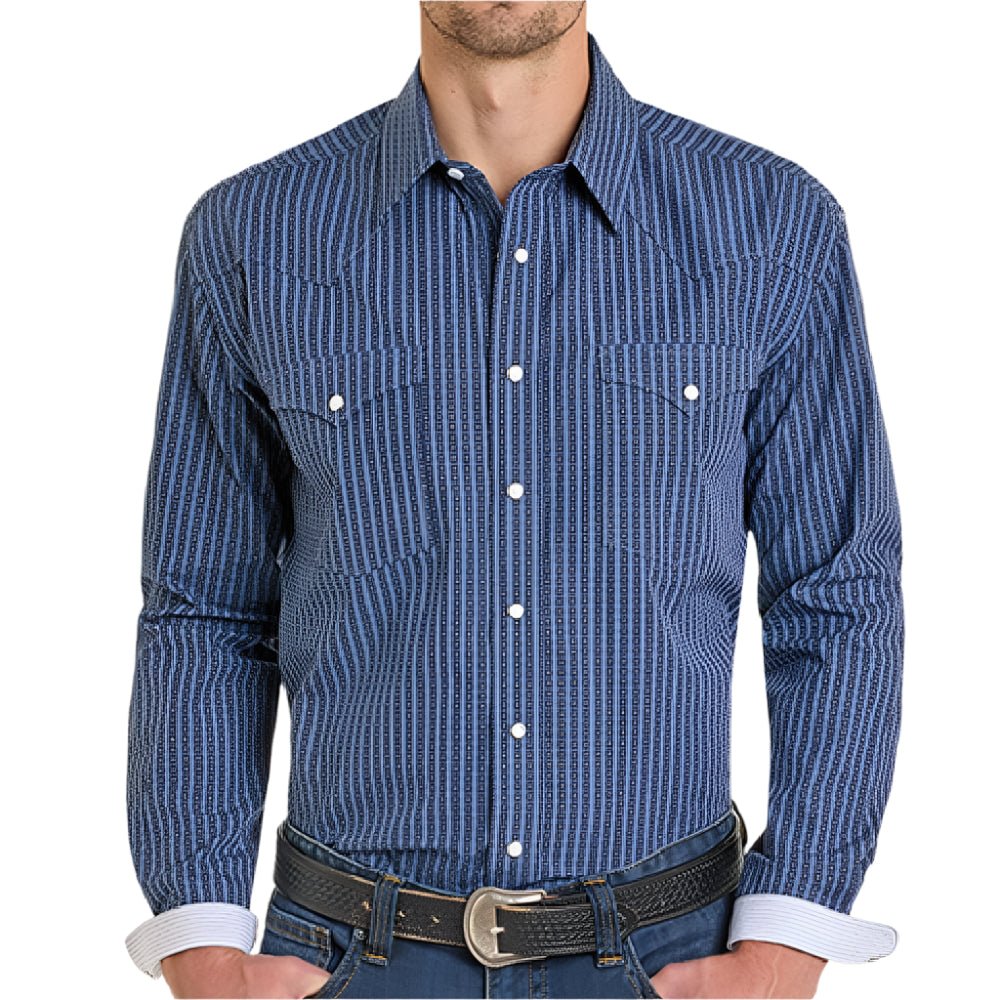 Panhandle Slim Men's Stripe Pearl Snap Western Shirt