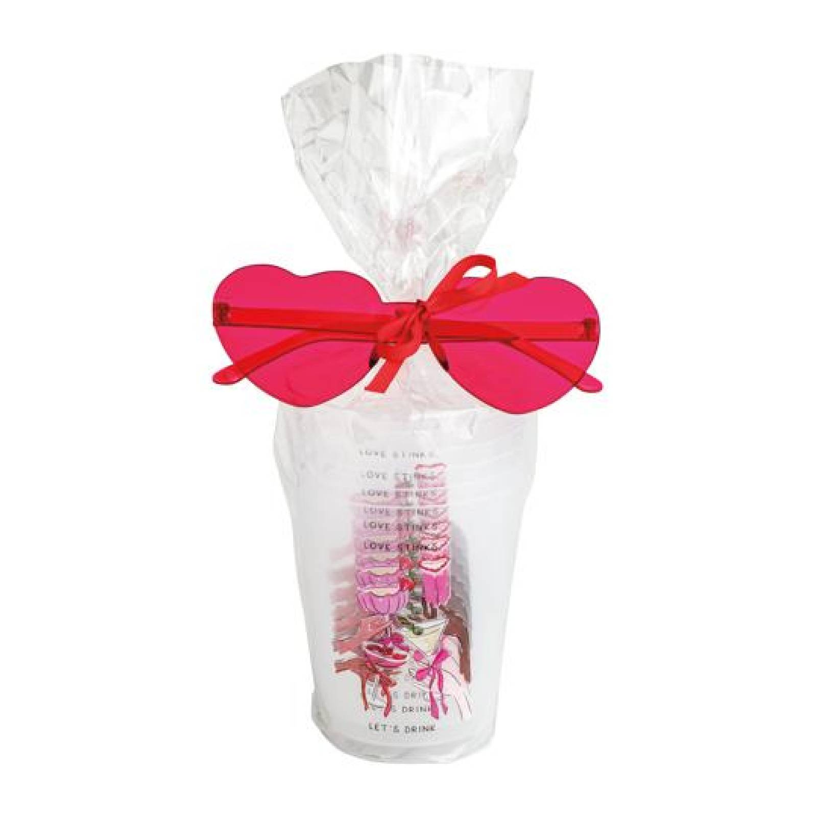 Mud Pie Love Stink Let's Drink Valentine Party Cup Set