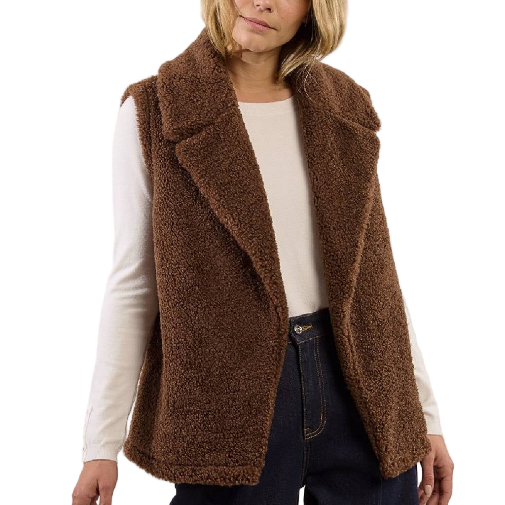 Woven Brown Vest