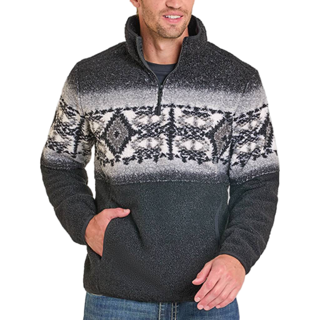 Panhandle Slim Men's Fleece Aztec Border Pullover
