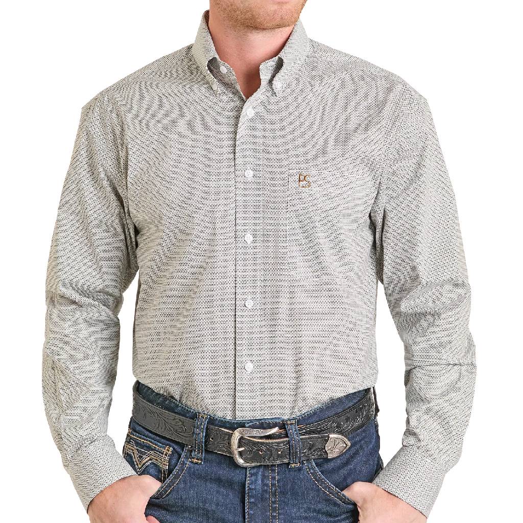 Panhandle Slim Men's Diamond Micro Print Button Down Shirt