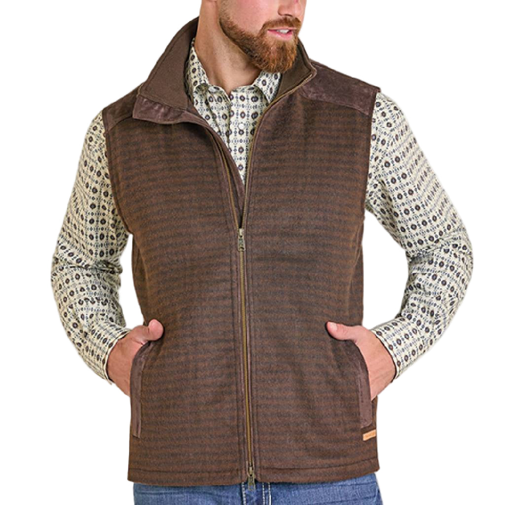 Panhandle Slim Men's Micro Check Wool Vest