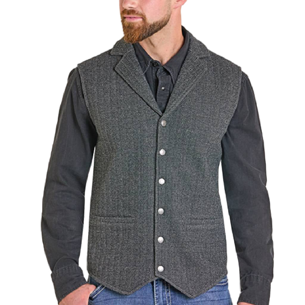 Panhandle Slim Men's Fleece Bonded Herringbone Vest