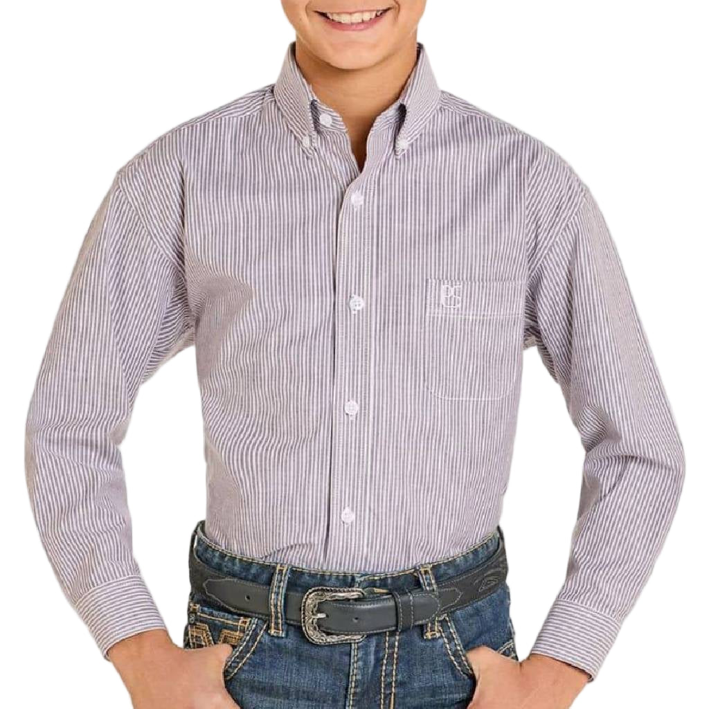 Panhandle Slim Boy's Stripe Button Down Shirt