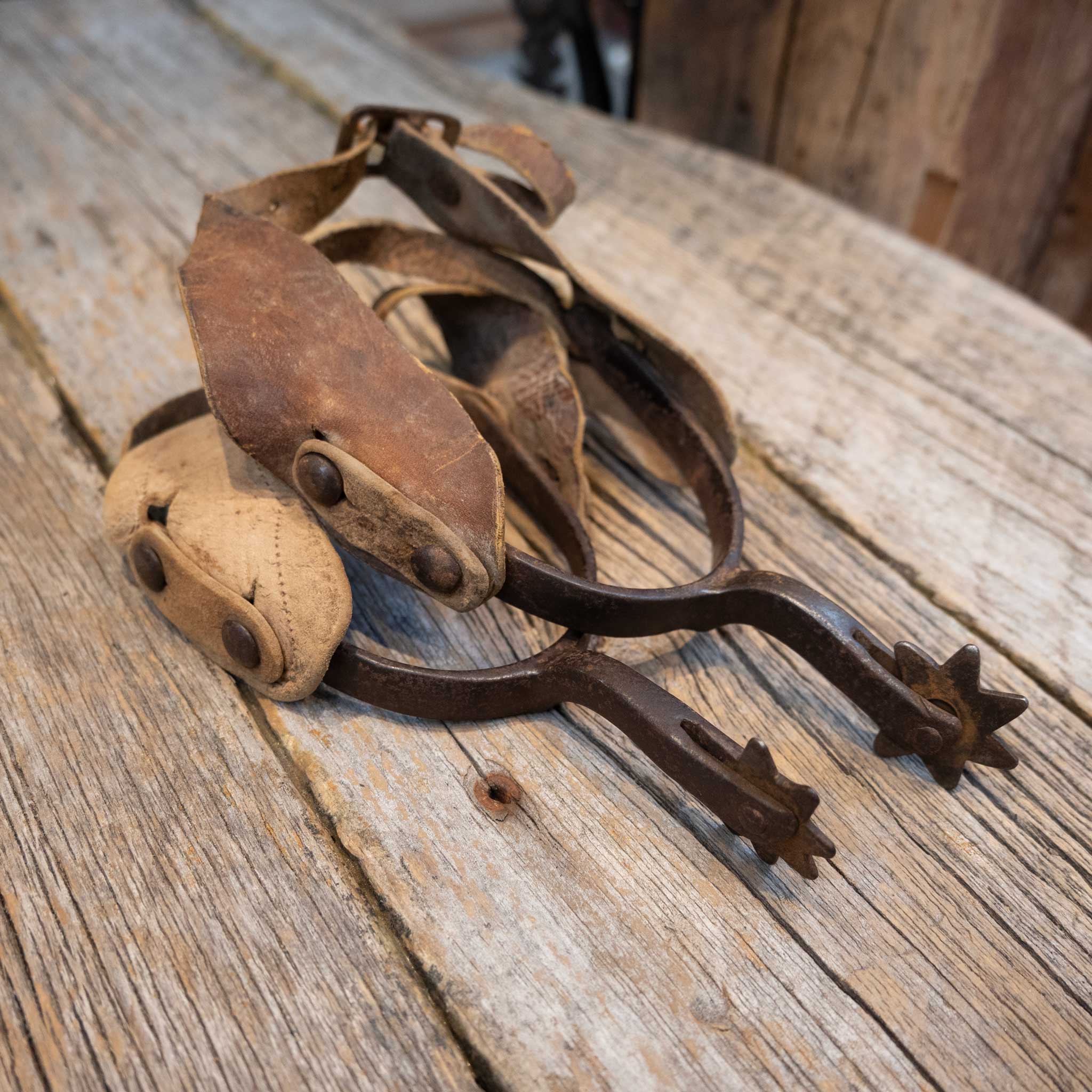 Antique Cowboy Spurs with Straps