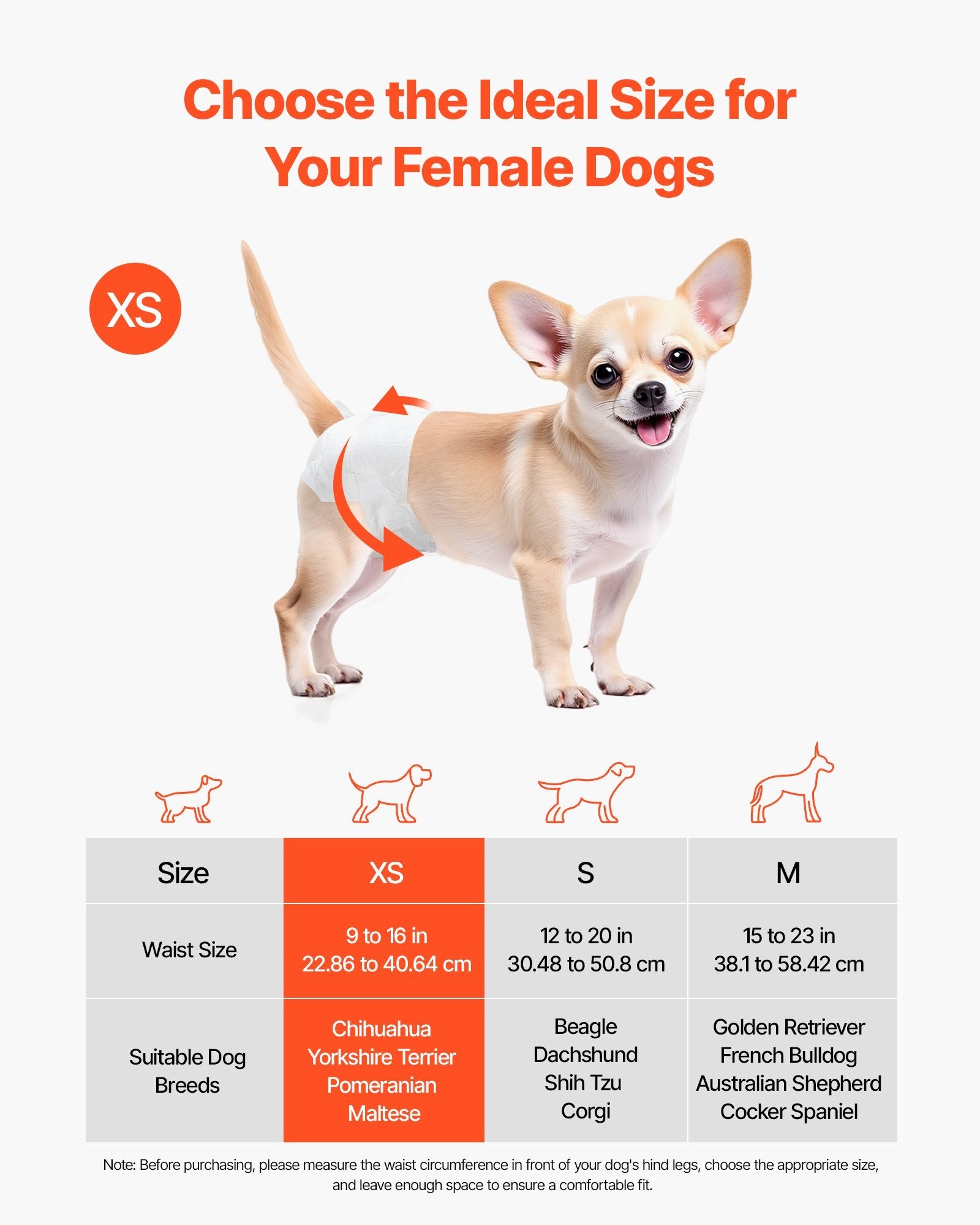 GlamourGuard Disposable Female Dog Diapers  Extra Small (96 Count)