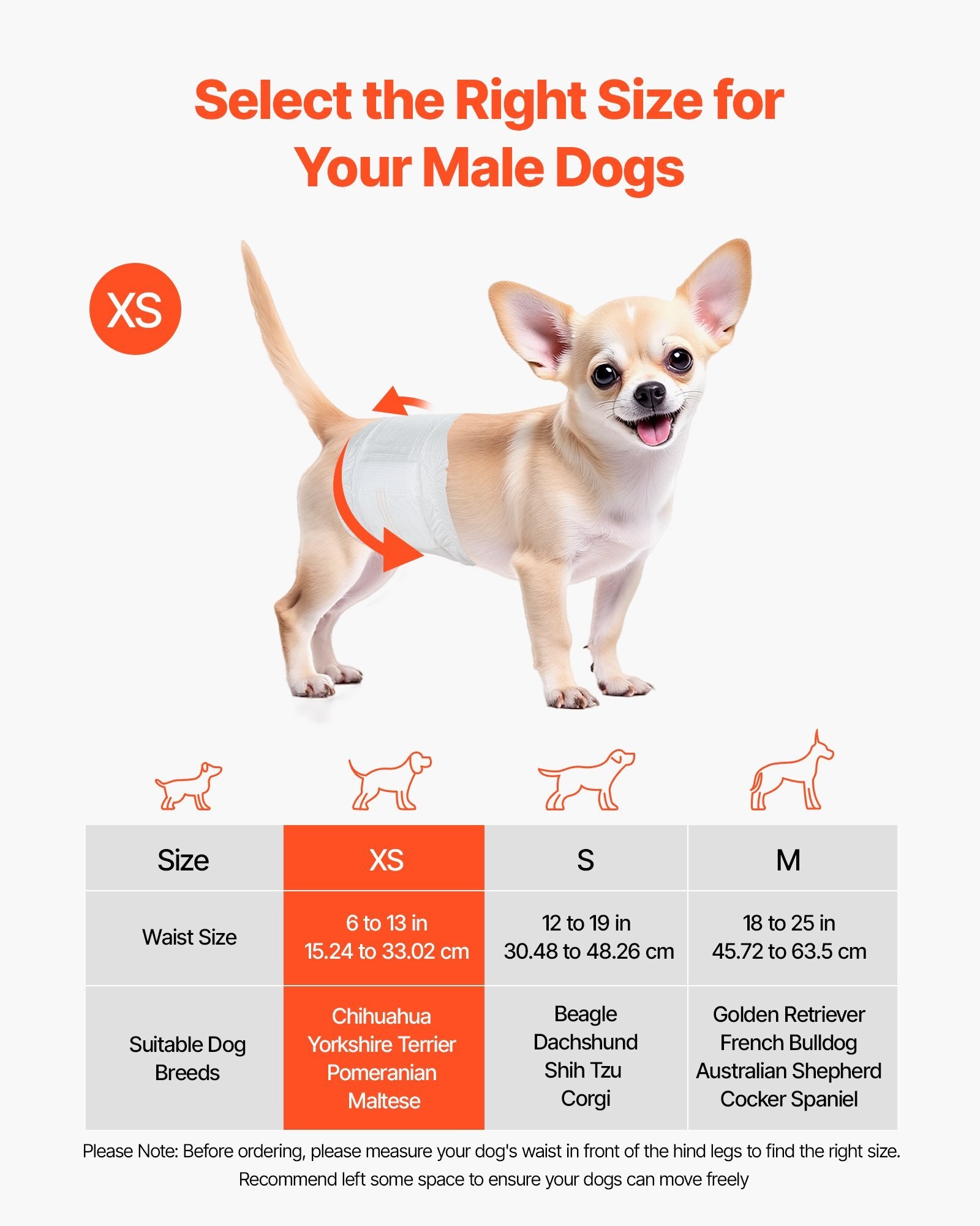 GlamourGuard Disposable Male Dog Wraps  Extra Small (96 Count)