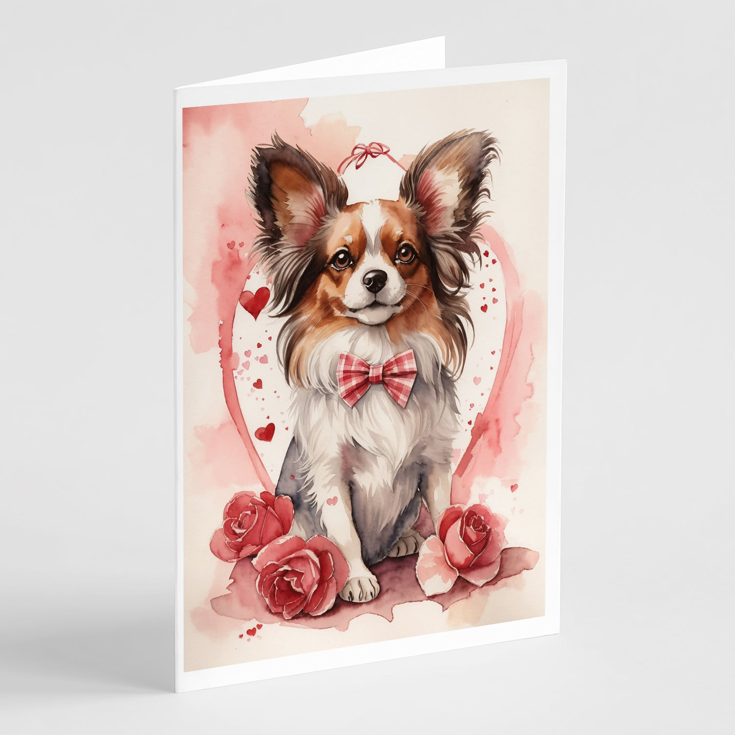 Papillon Valentine Roses Greeting Cards Pack of 8