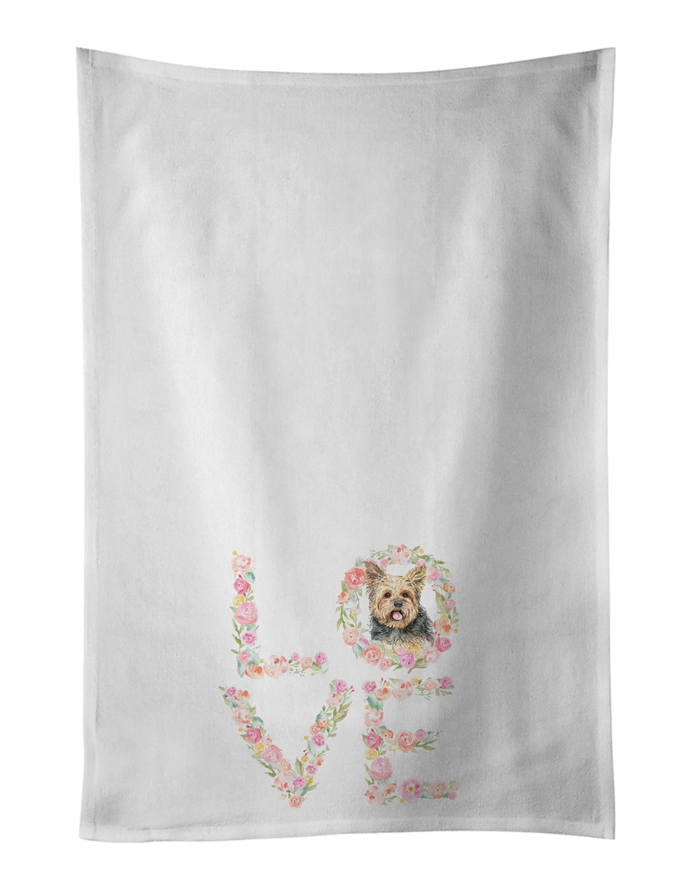 Yorkshire Terrier Yorkie #3 Love Kitchen Towel Set of 2