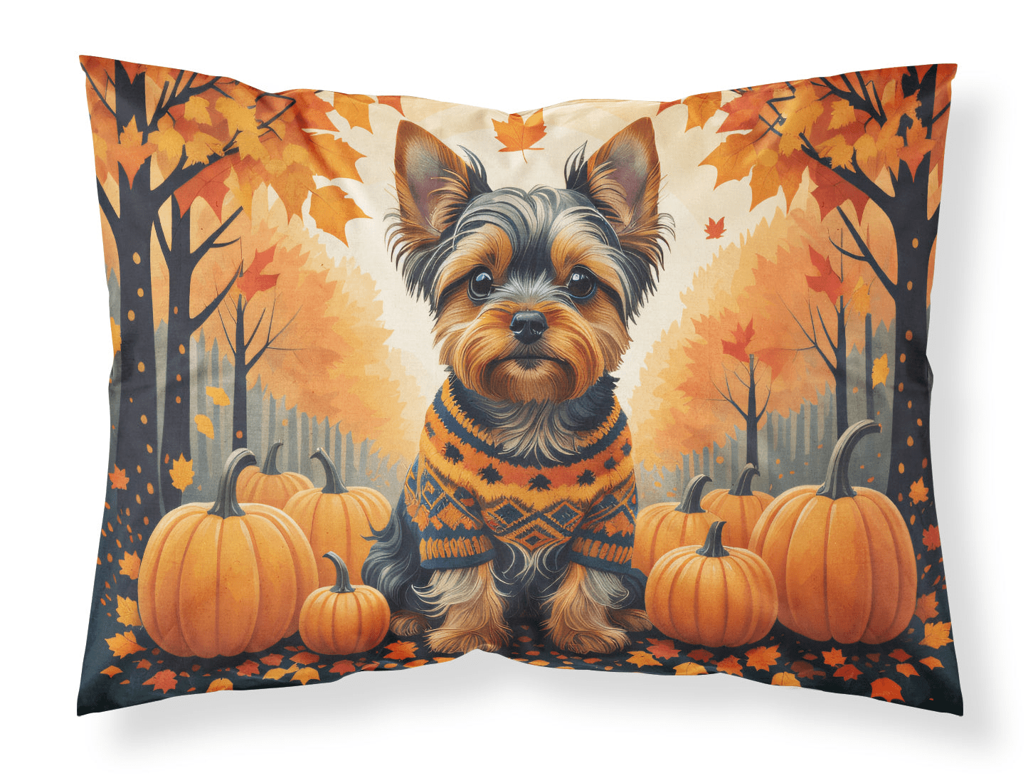 Yorkshire Terrier Fall Standard Pillowcase