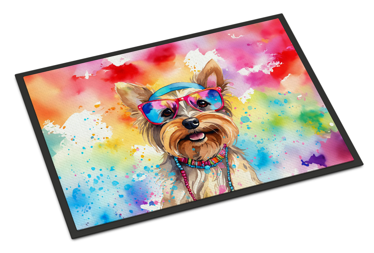 Yorkshire Terrier Hippie Dawg Doormat