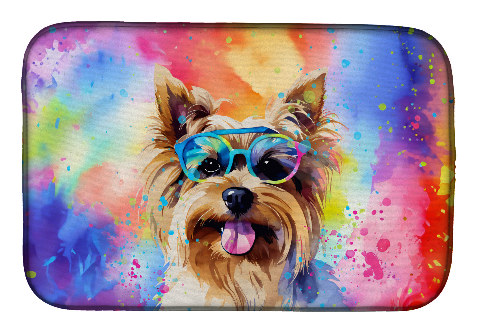 Yorkshire Terrier Hippie Dawg Dish Drying Mat