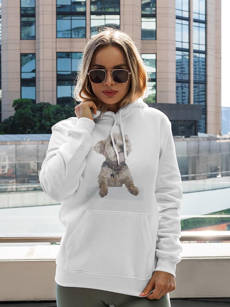 Yorkie Dog Leaning Hoodie -SPIdeals Designs