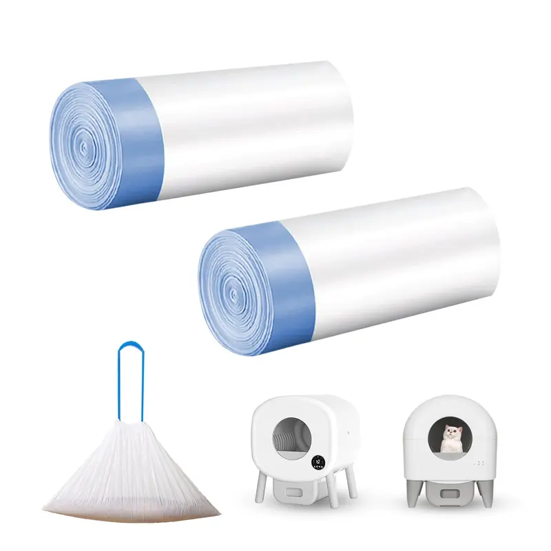 40 Count Extra Large Litter Box Liners, Cat Litter Waste Receptacles Bags For Fumoi And Fsitego Self-Cleaning Cat Litter Box