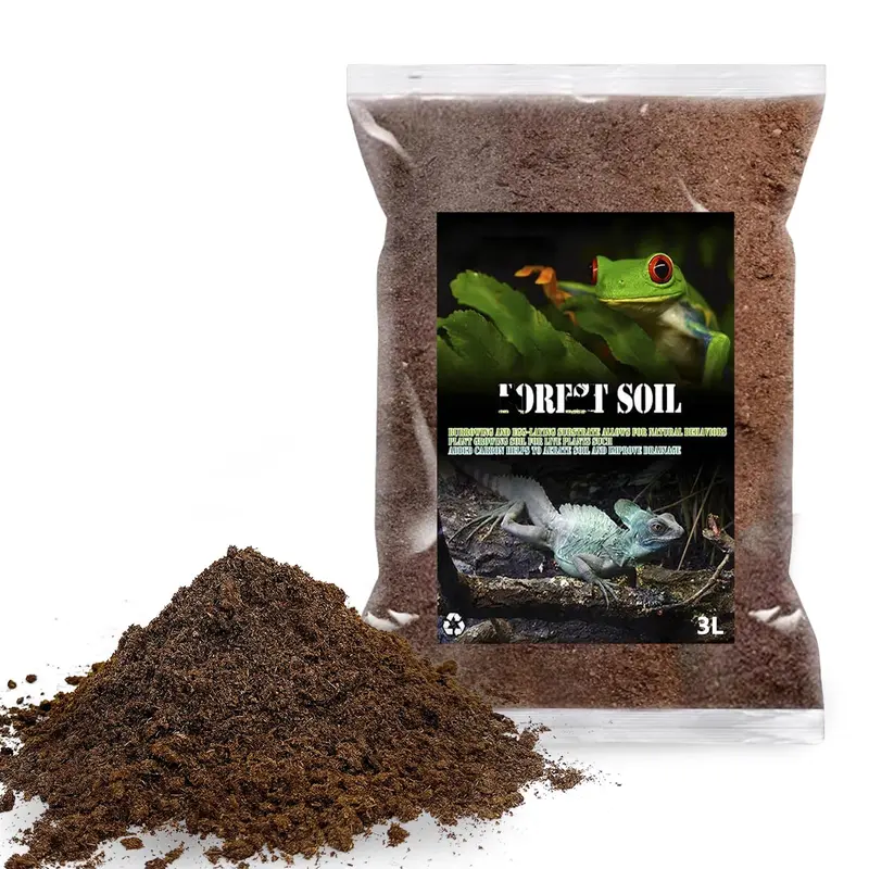 Bnosdm Reptile Soil Substrate,Natural Terrarium Bedding,Snake Bedding,Fluffy Reptile Tank Substrate For Tortoise Hermit Crab Tar