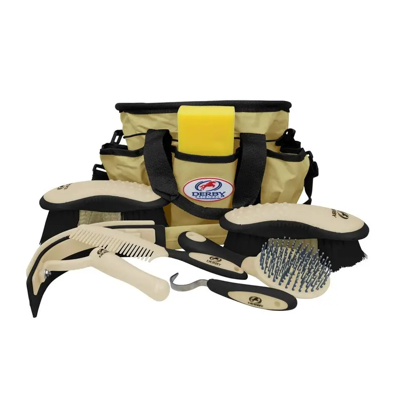 Derby Originals Premium Ringside 8 Item Horse Grooming Kits - Available in Eight Colors
