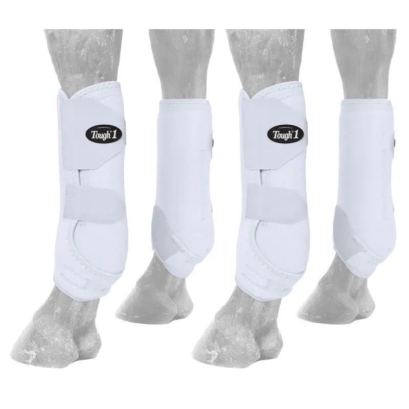 Tough 1 Extreme Vented Sport Boots Set, White, Medium