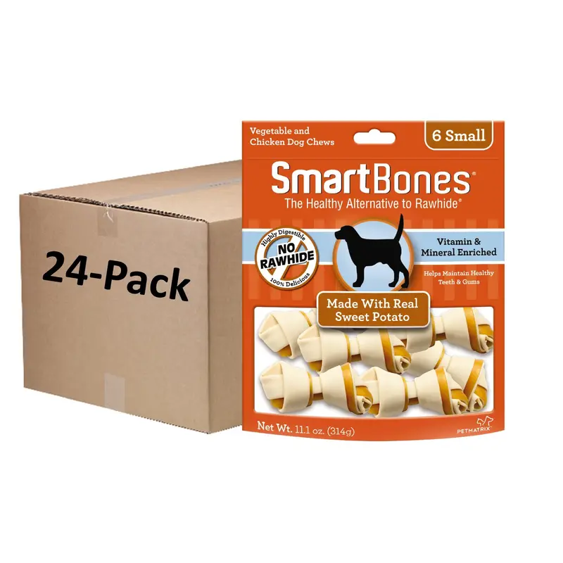 SmartBones Small Chews, Treat Your Dog to a Rawhide-Free Chew Made With Real Meat and Vegetables