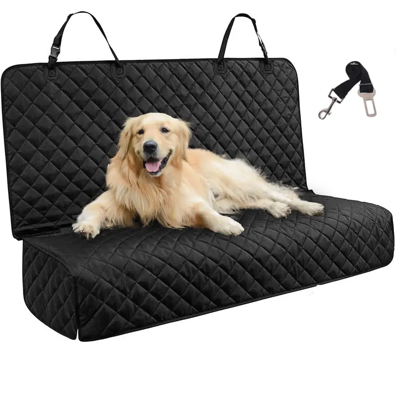 JSTHT Dog Car Seat Covers for Back Seat Waterproof Bench Seat Cover Protector Nonslip Durable Soft Pet Back Seat Covers for Car,
